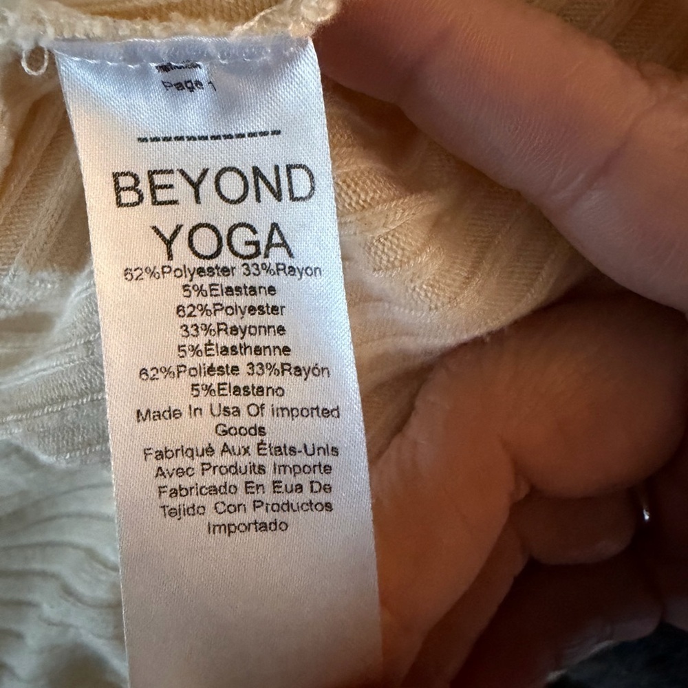 Beyond Yoga Well Traveled Rib Midi Dress Ivory Mock Neck Sleeveless Size Small - Picture 7 of 10